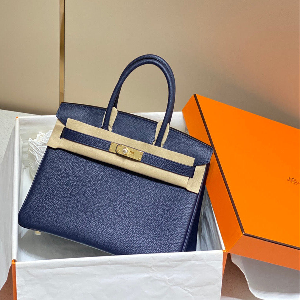 HM Birkin 30cm Dark Navy Blue Epsom Leather