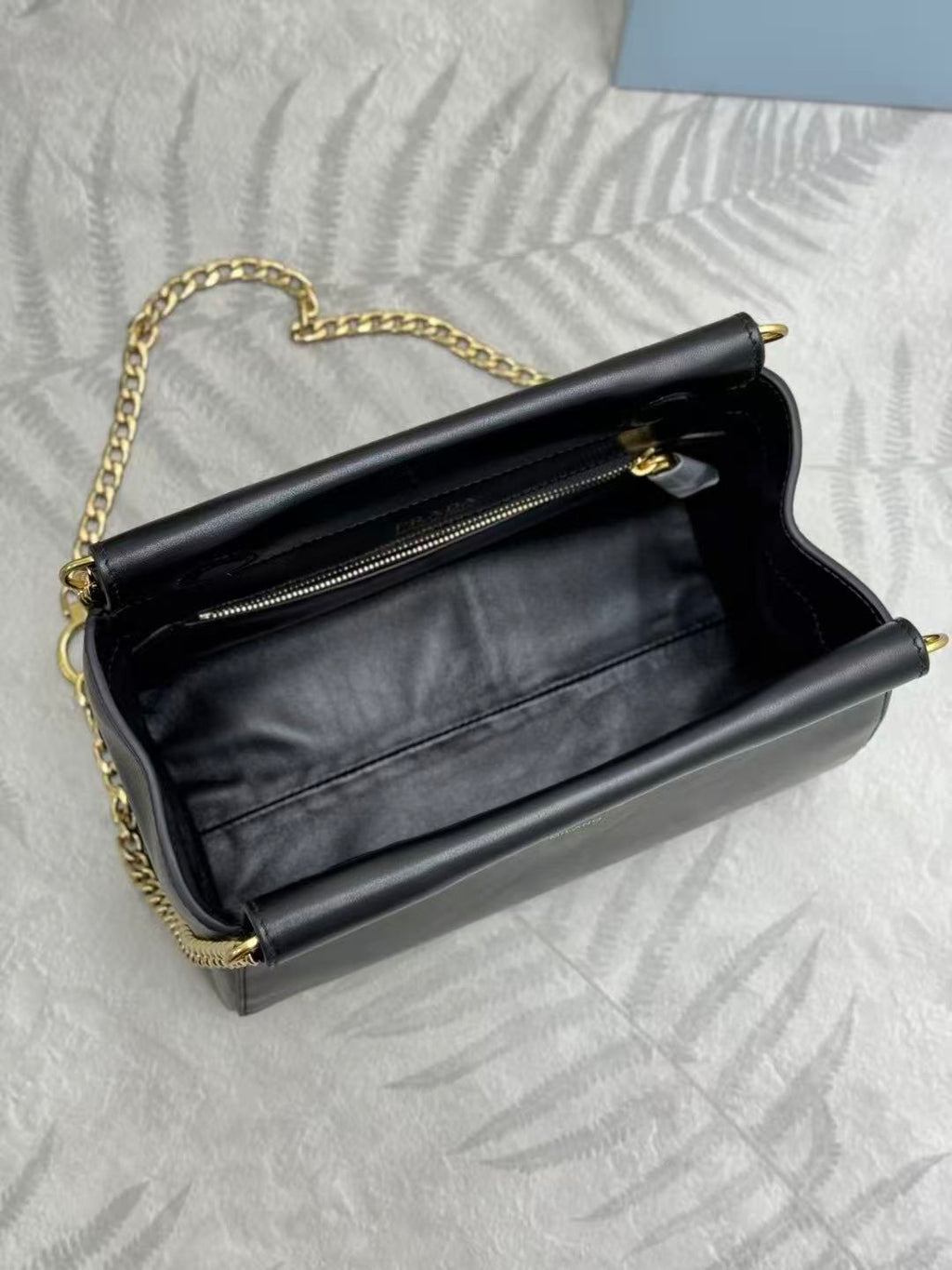 Prada Enchaîné Mini Leather Bag Black Calskin