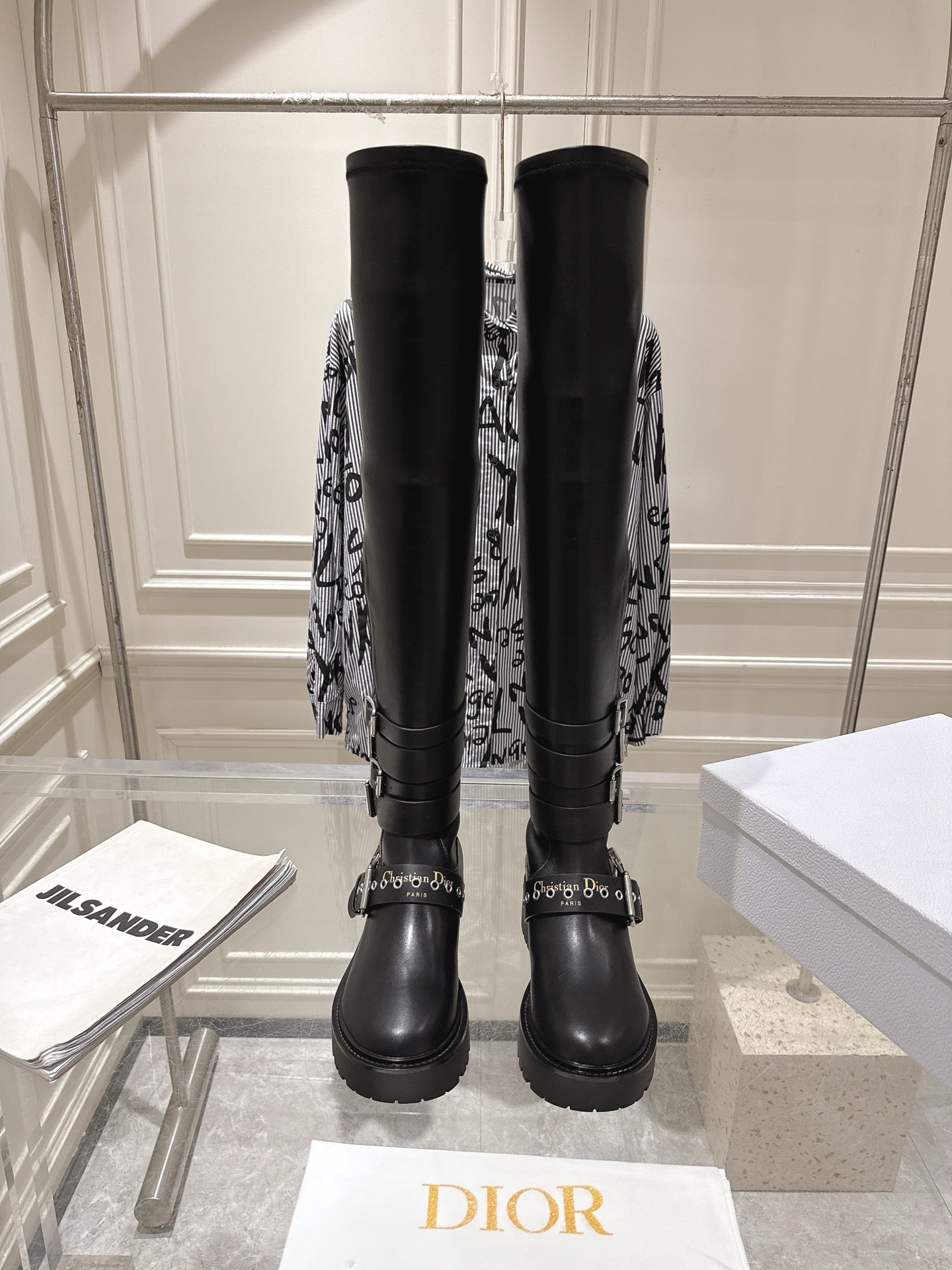 Dior 2025 Hight Boot Black Cowhide 565776