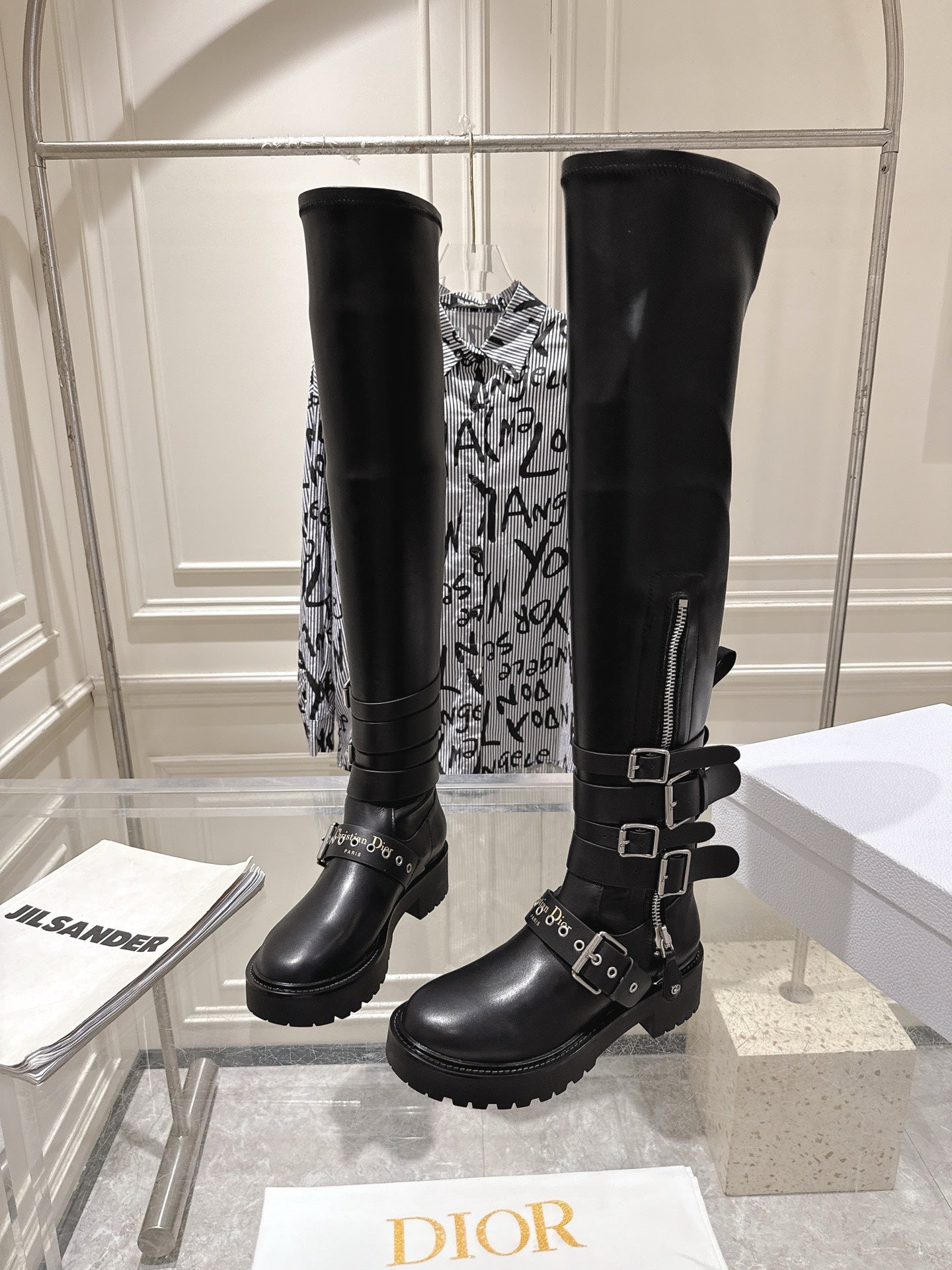 Dior 2025 Hight Boot Black Cowhide 565776