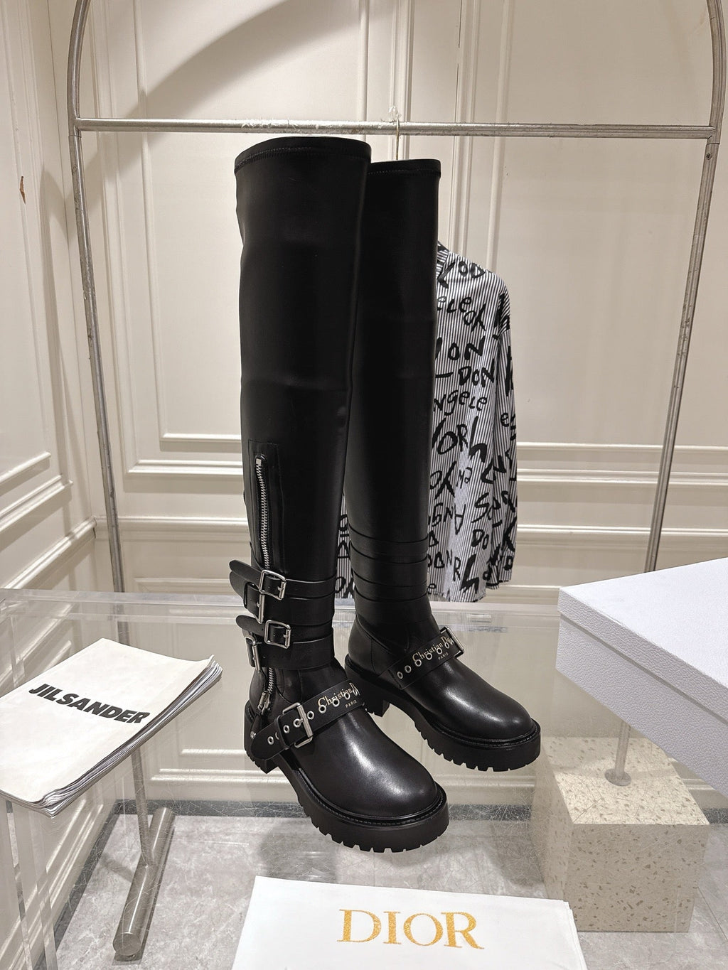 Dior 2025 Hight Boot Black Cowhide 565776