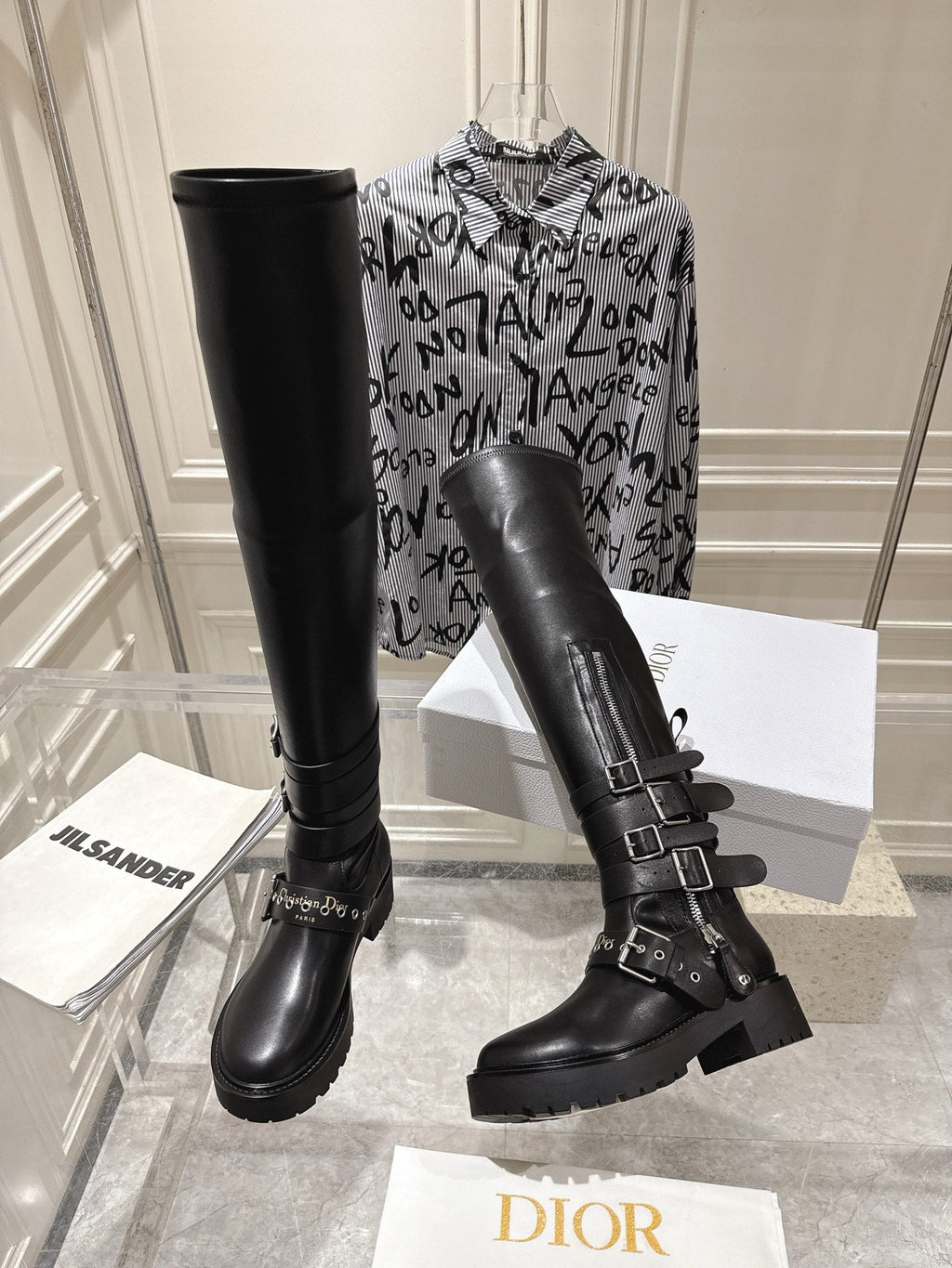 Dior 2025 Hight Boot Black Cowhide 565776