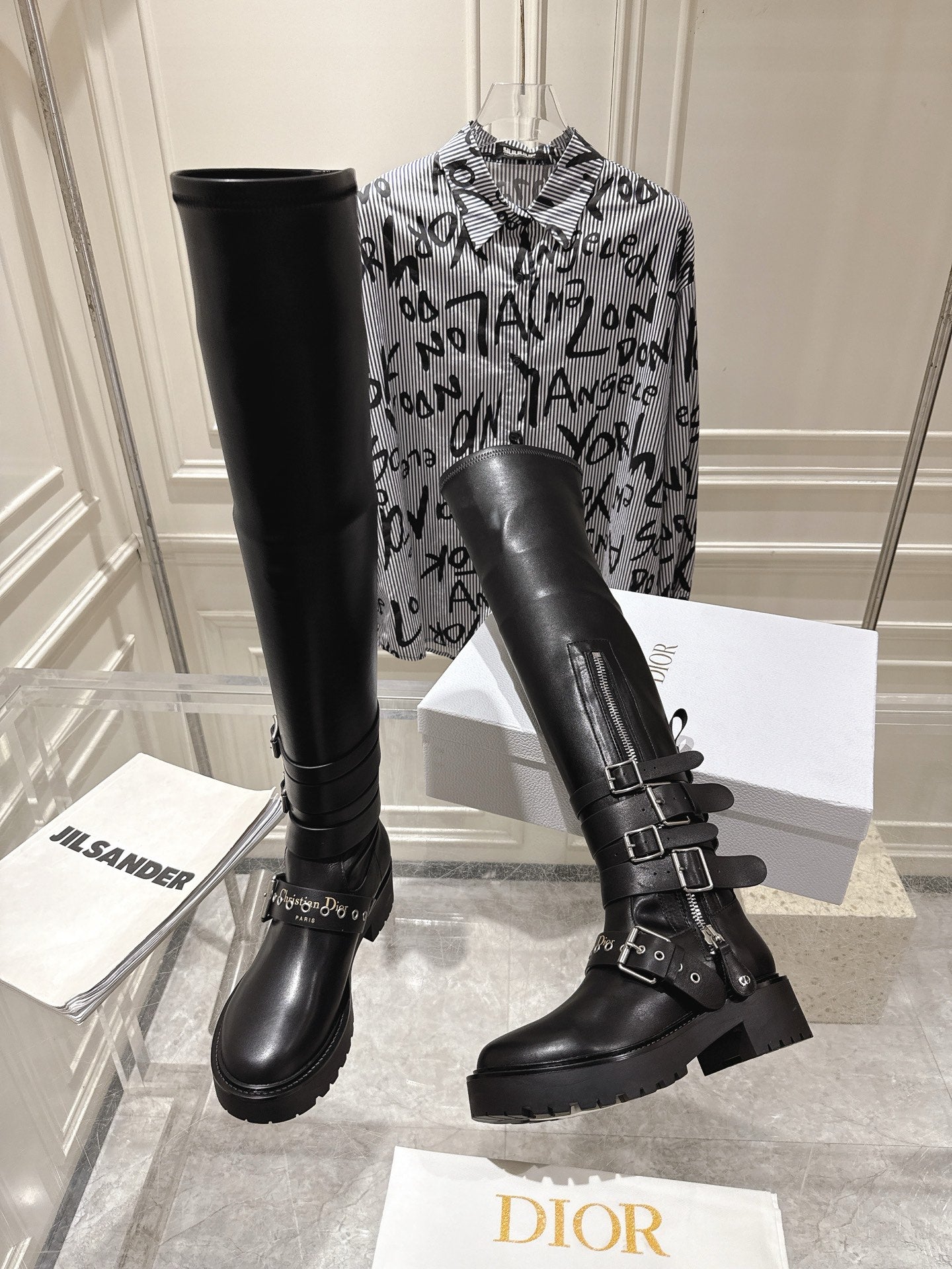 Dior 2025 Hight Boot Black Cowhide 565776