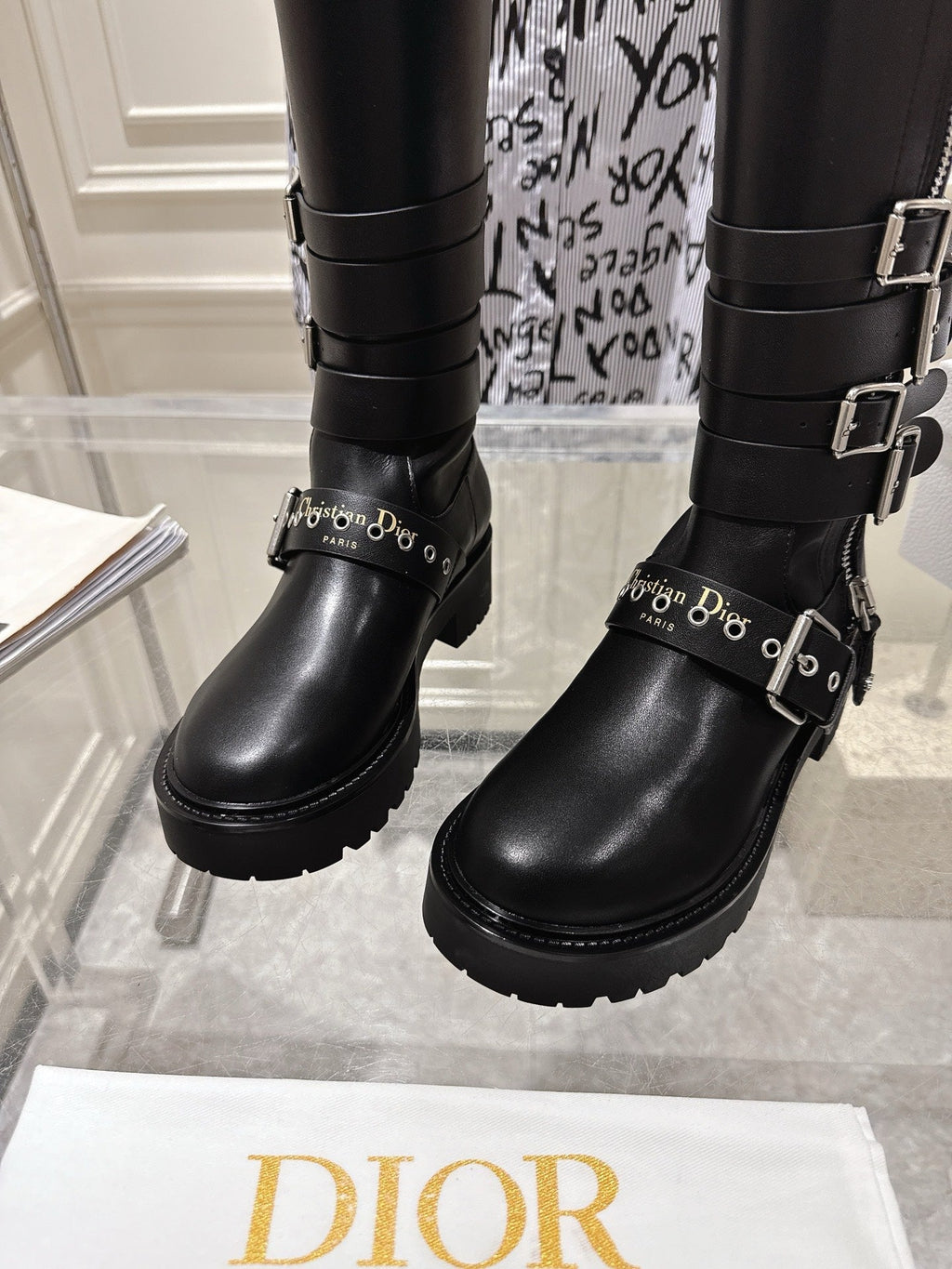 Dior 2025 Hight Boot Black Cowhide 565776