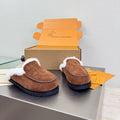 LV Lamb Wool Slippper Dark Brown Suede 566890