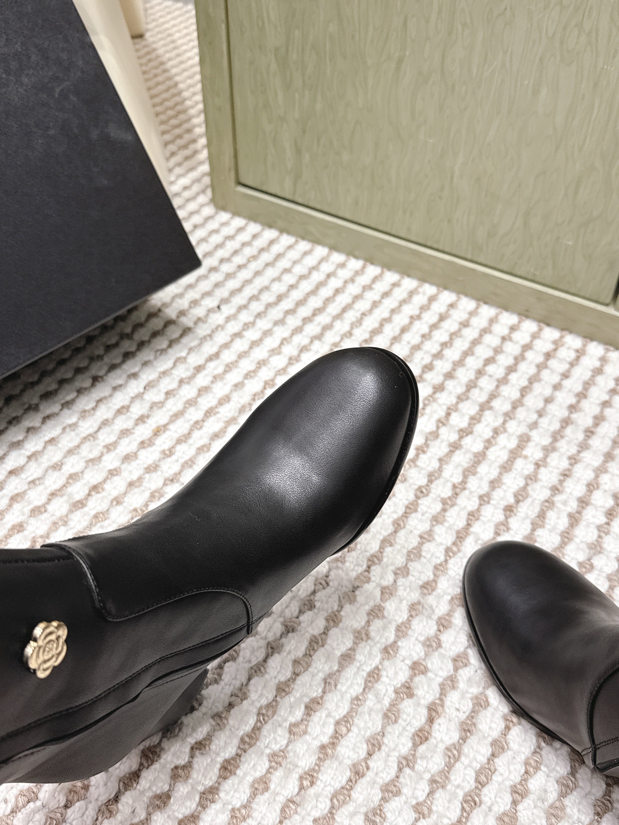 Chanel Riding Boots  Black Lambskin 567792