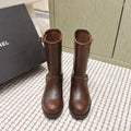 Chanel Vintage Chelsea Boots Brown Calfskin 567775