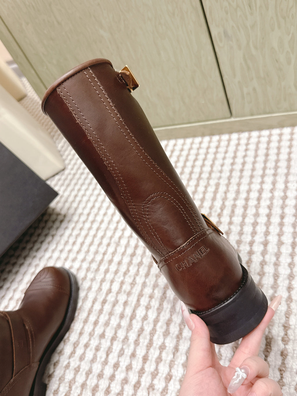 Chanel Vintage Chelsea Boots Brown Calfskin 567775