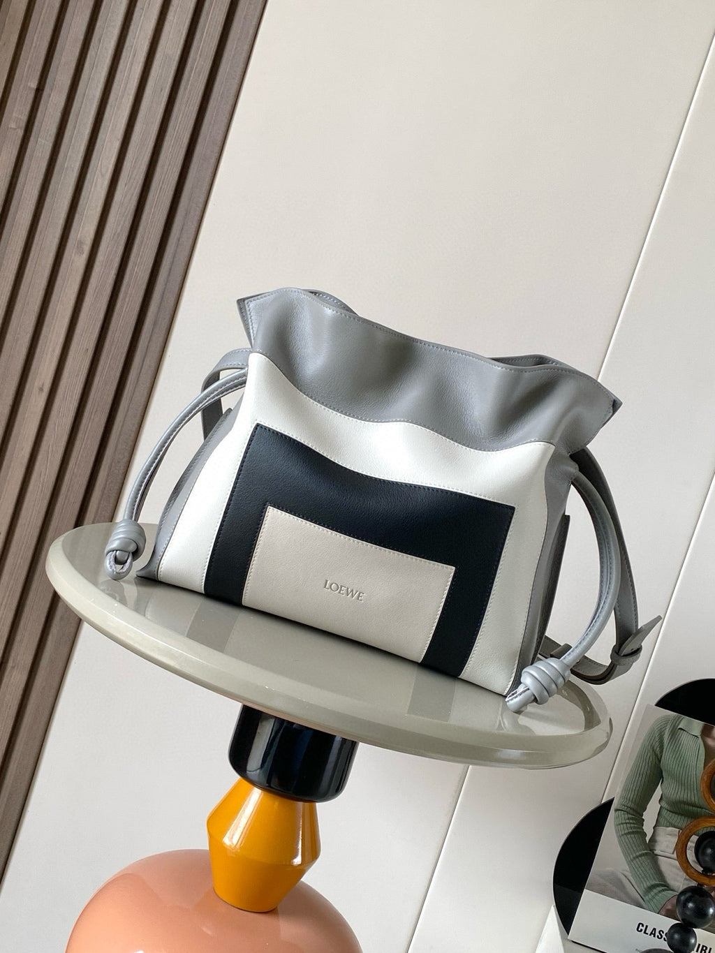 Loewe Flamenco Clutch Medium 30 Light Grey Nappa Lambskin