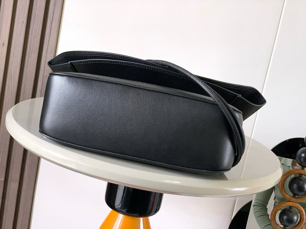 Loewe Ola Handbag Medium 26cm in Black Silver Calfskin  274220