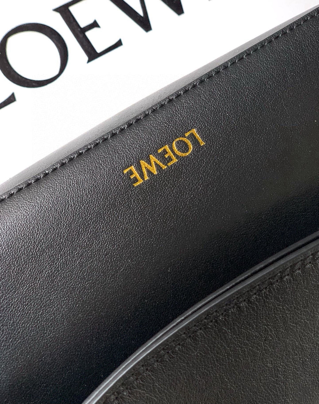 Loewe Ola Handbag Medium 26cm in Black Silver Calfskin  274220