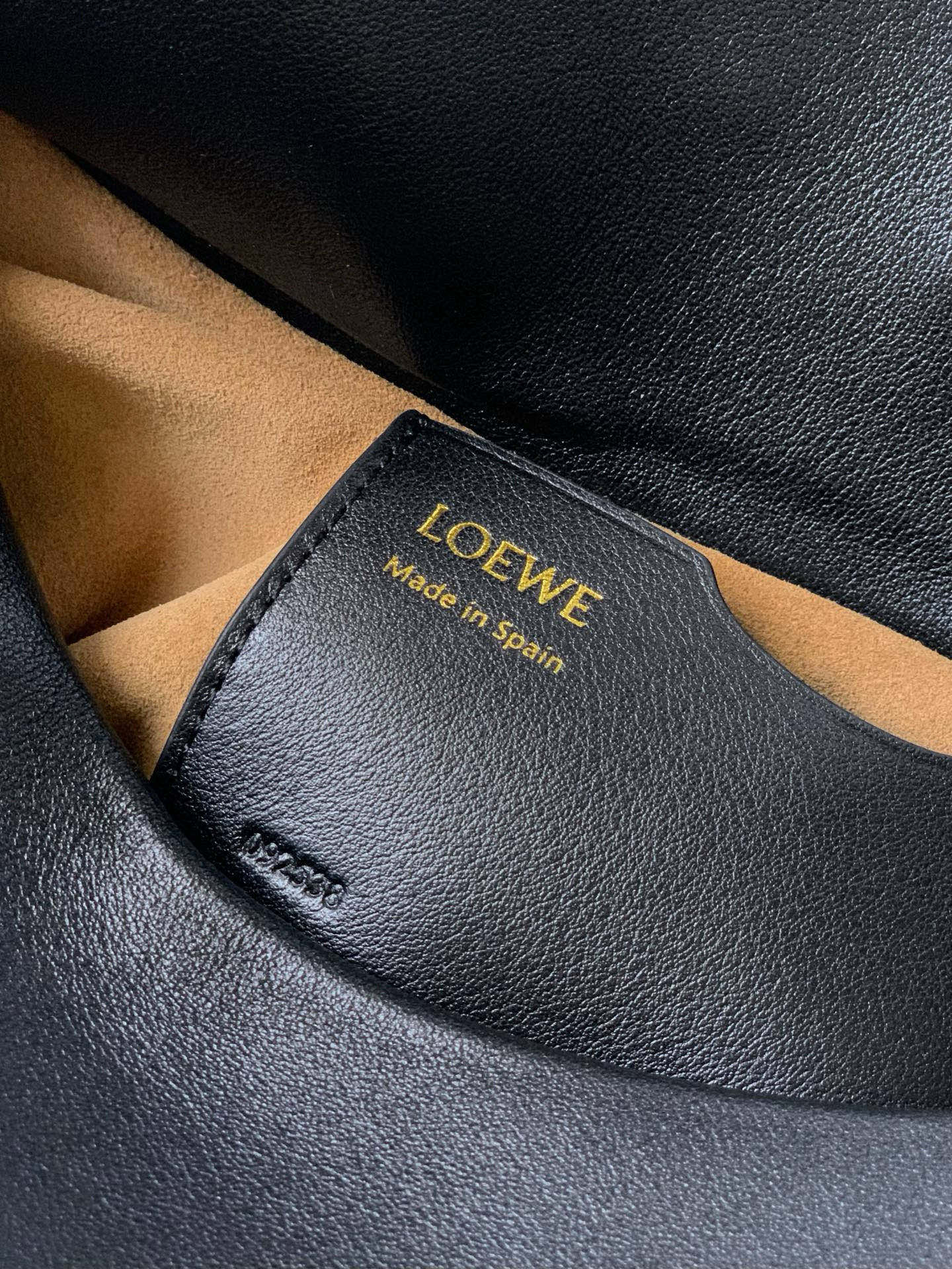 Loewe Ola Handbag Medium 26cm in Black Silver Calfskin  274220