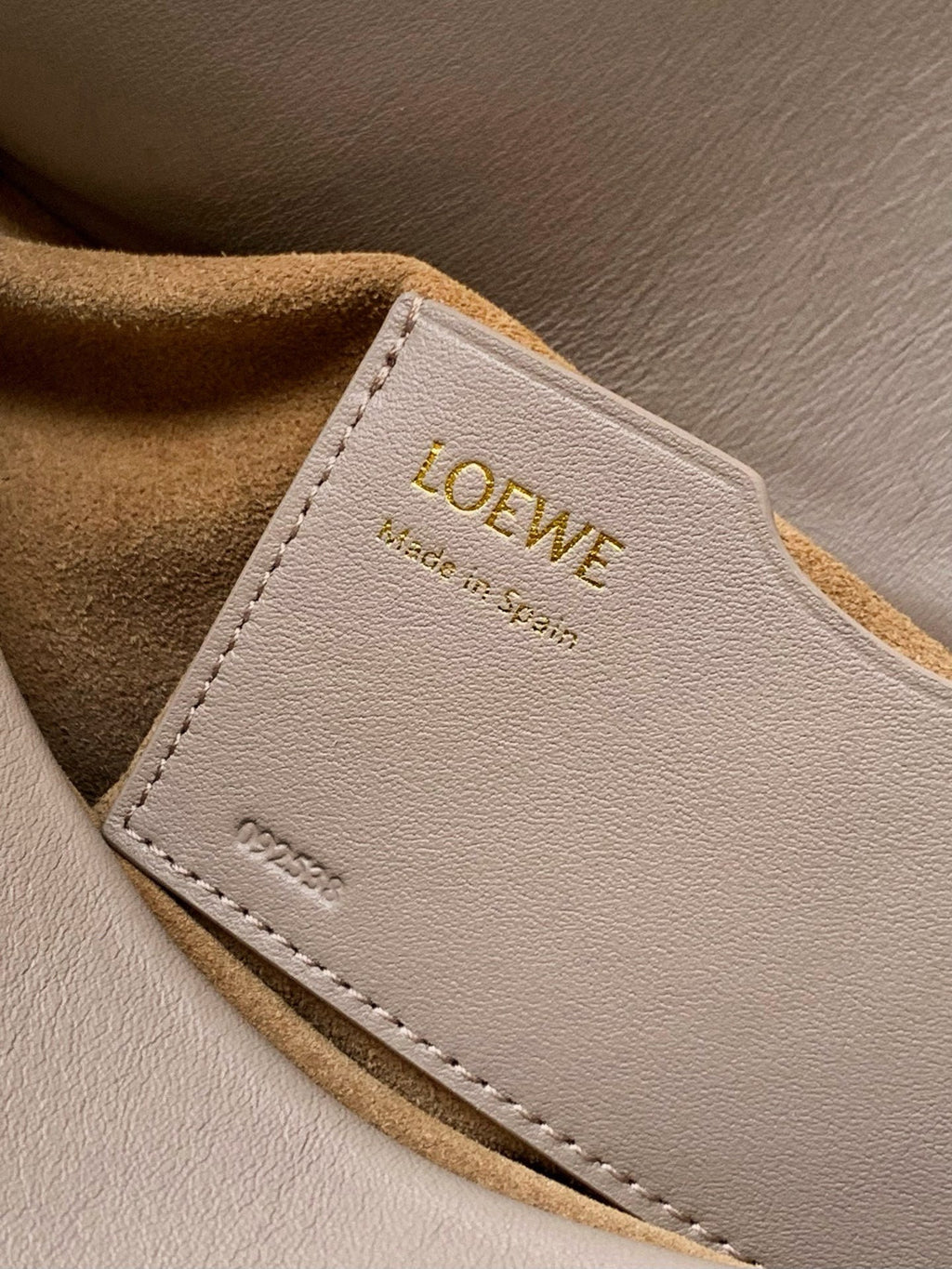 Loewe Ola Handbag Medium 26cm in Beige Silver Calfskin  274224