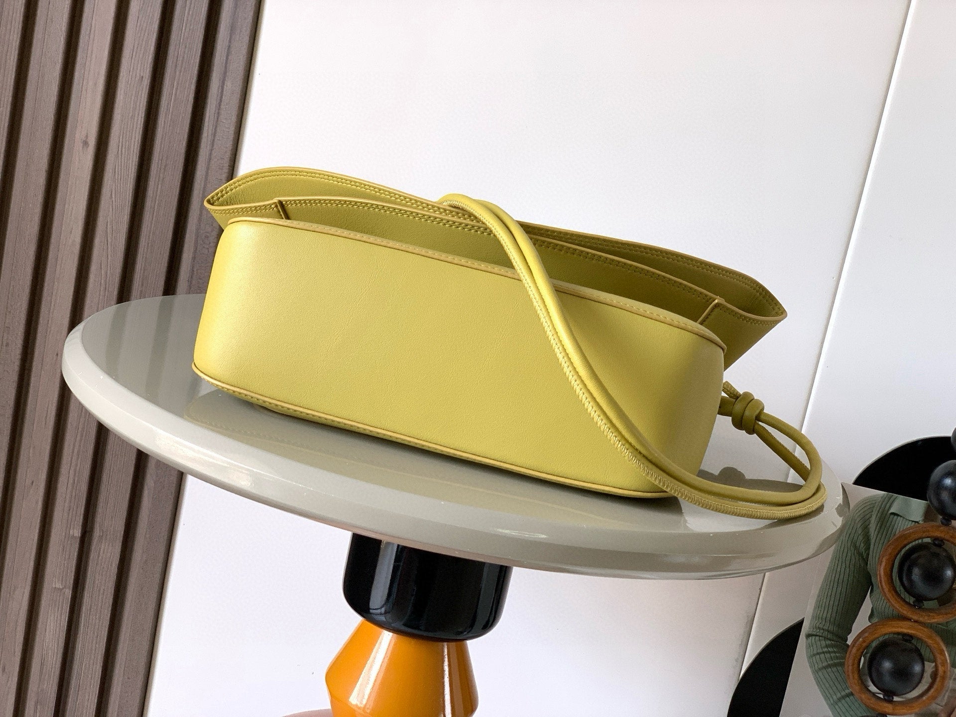 Loewe Ola Handbag Medium 26cm in Olive Green Silver Calfskin  274226