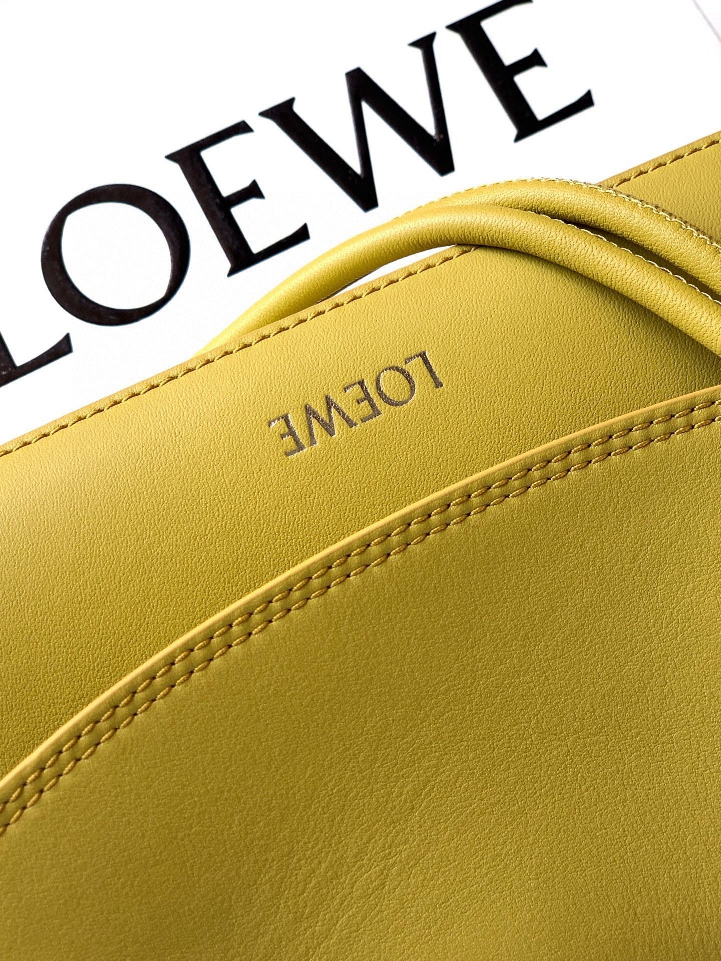 Loewe Ola Handbag Medium 26cm in Olive Green Silver Calfskin  274226