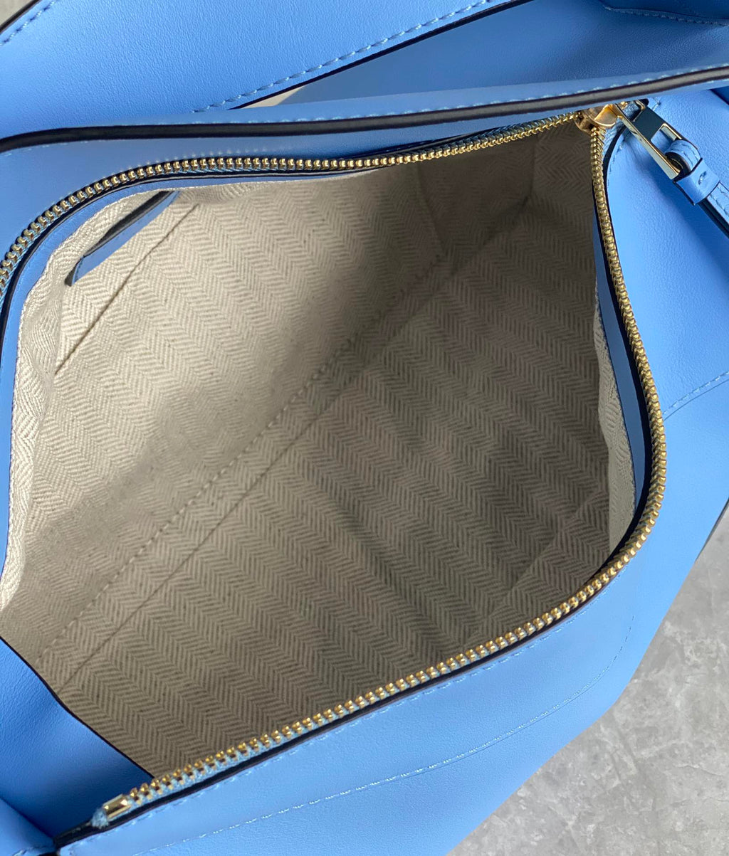 LOE Puzzle Hobo 29cm in Classic Blue Calfskin 274276