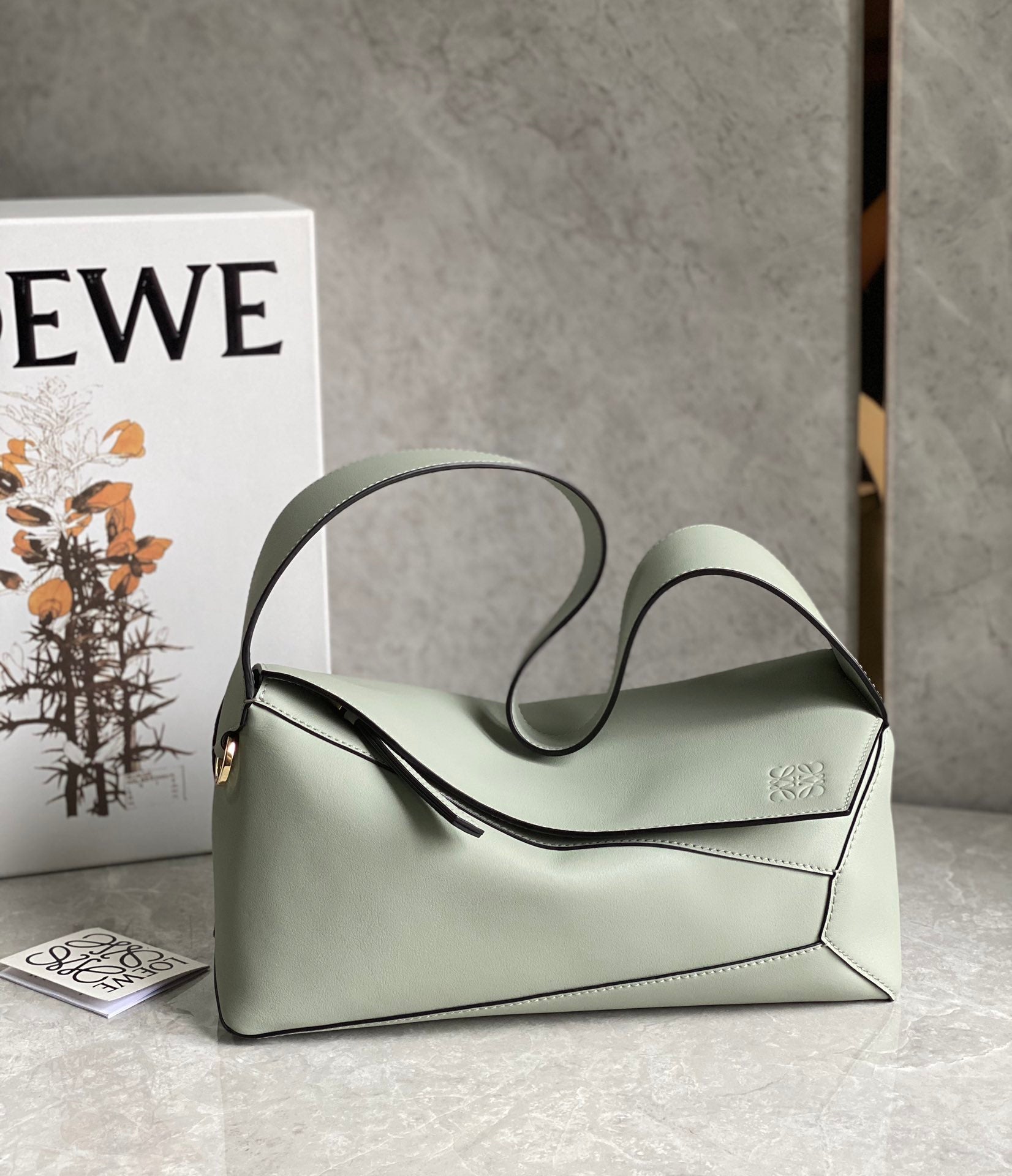 LOE Puzzle Hobo 29cm in Classic Mint Green Calfskin 274278