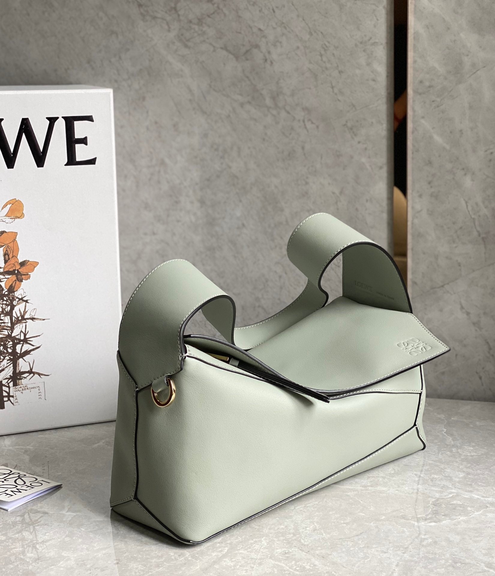 LOE Puzzle Hobo 29cm in Classic Mint Green Calfskin 274278