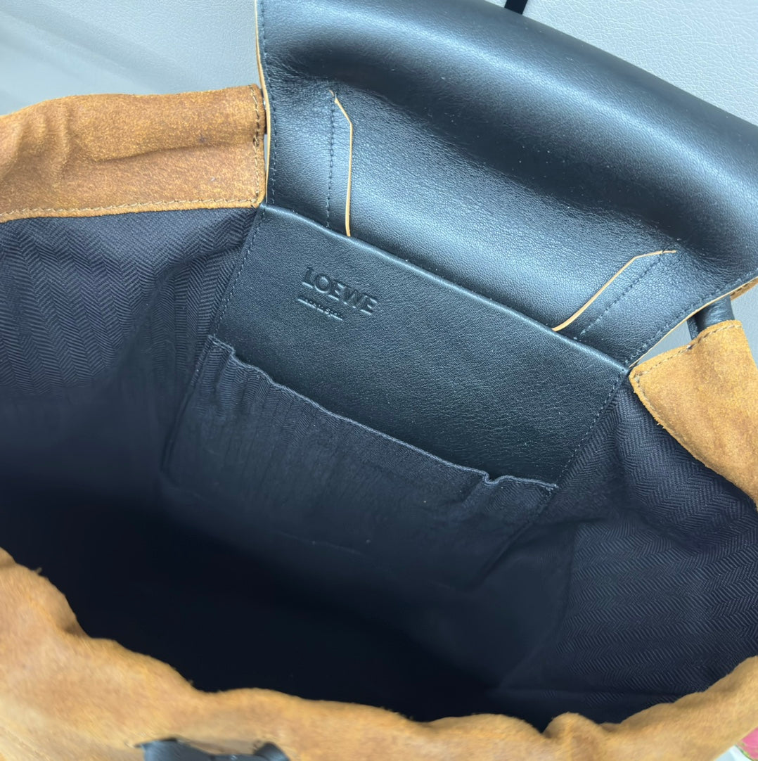 Loewe Flamenco BackPack 36 Brown Suede 274692