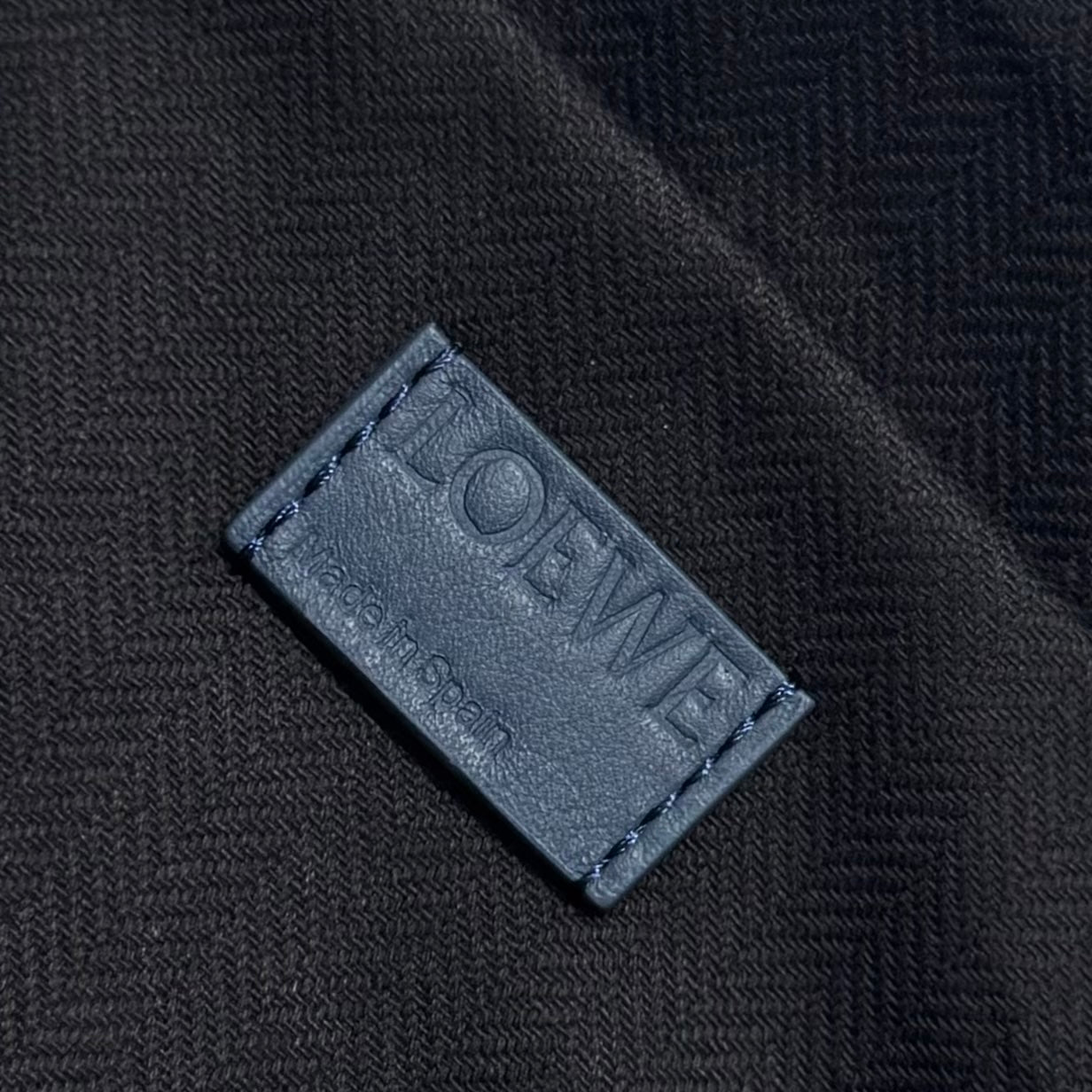 Loewe Classic 32cm Waist Bag Blue Calfskin Leather 274664