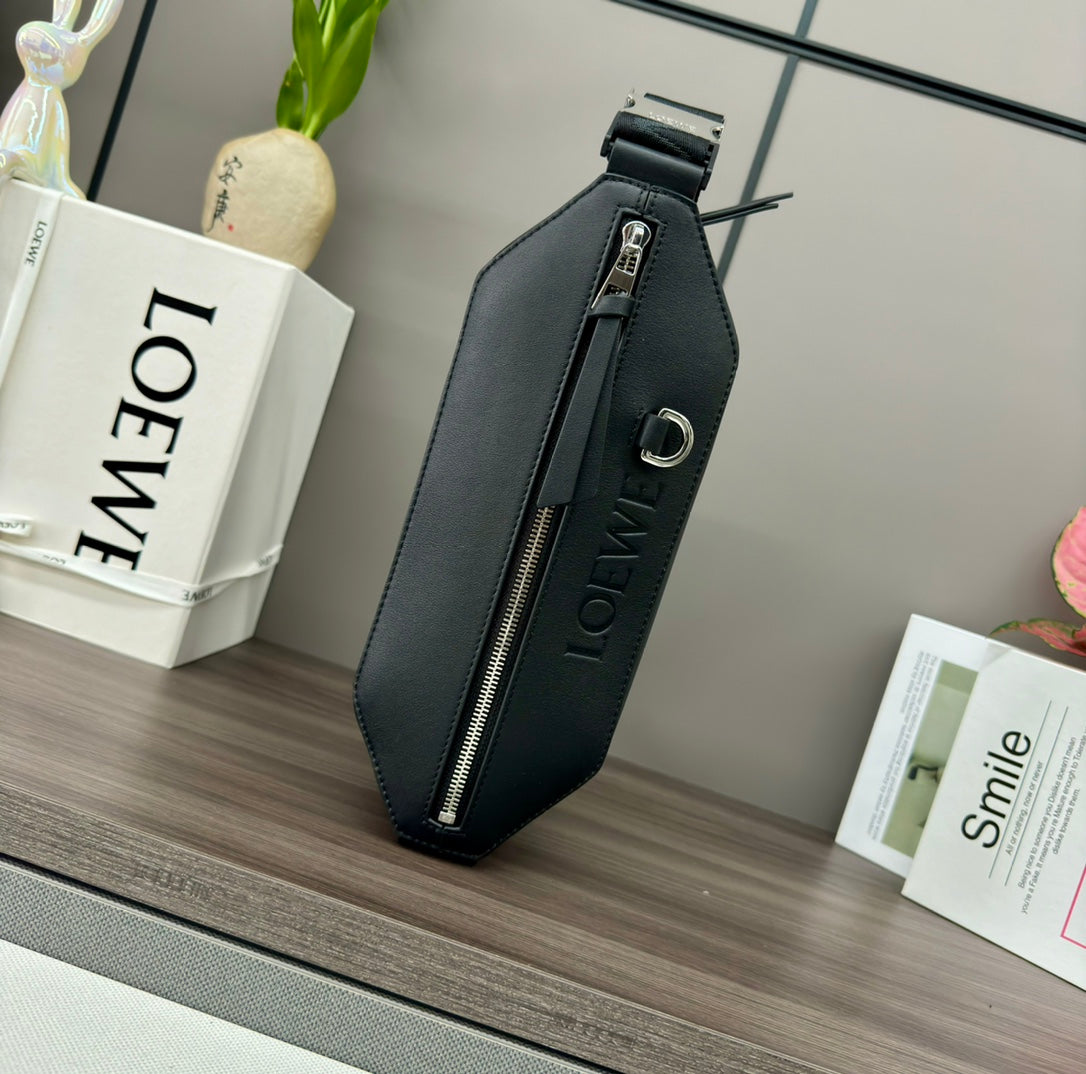 Loewe Classic 32cm Waist Bag Black Calfskin Leather 274662