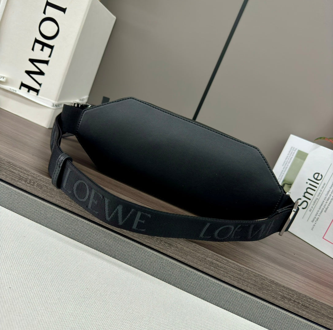 Loewe Classic 32cm Waist Bag Black Calfskin Leather 274662