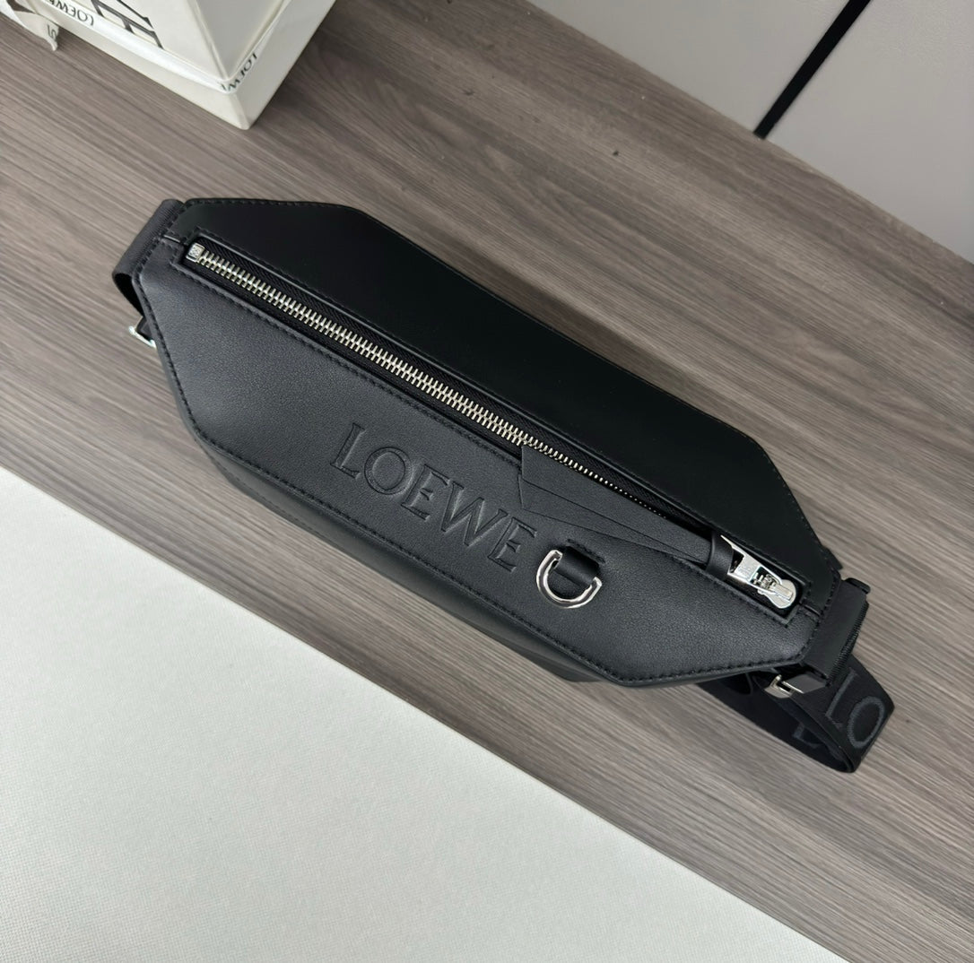 Loewe Classic 32cm Waist Bag Black Calfskin Leather 274662