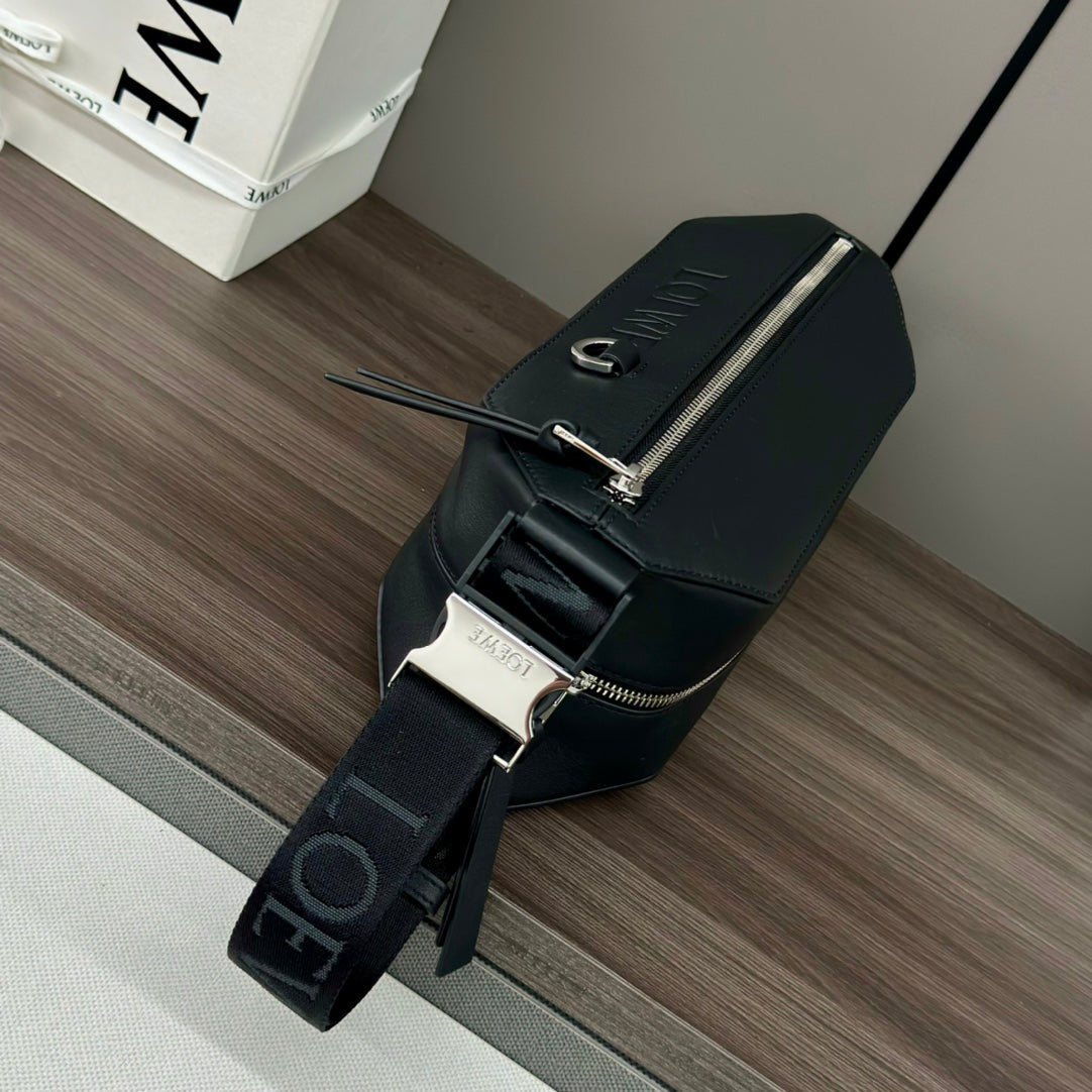 Loewe Classic 32cm Waist Bag Black Calfskin Leather 274662