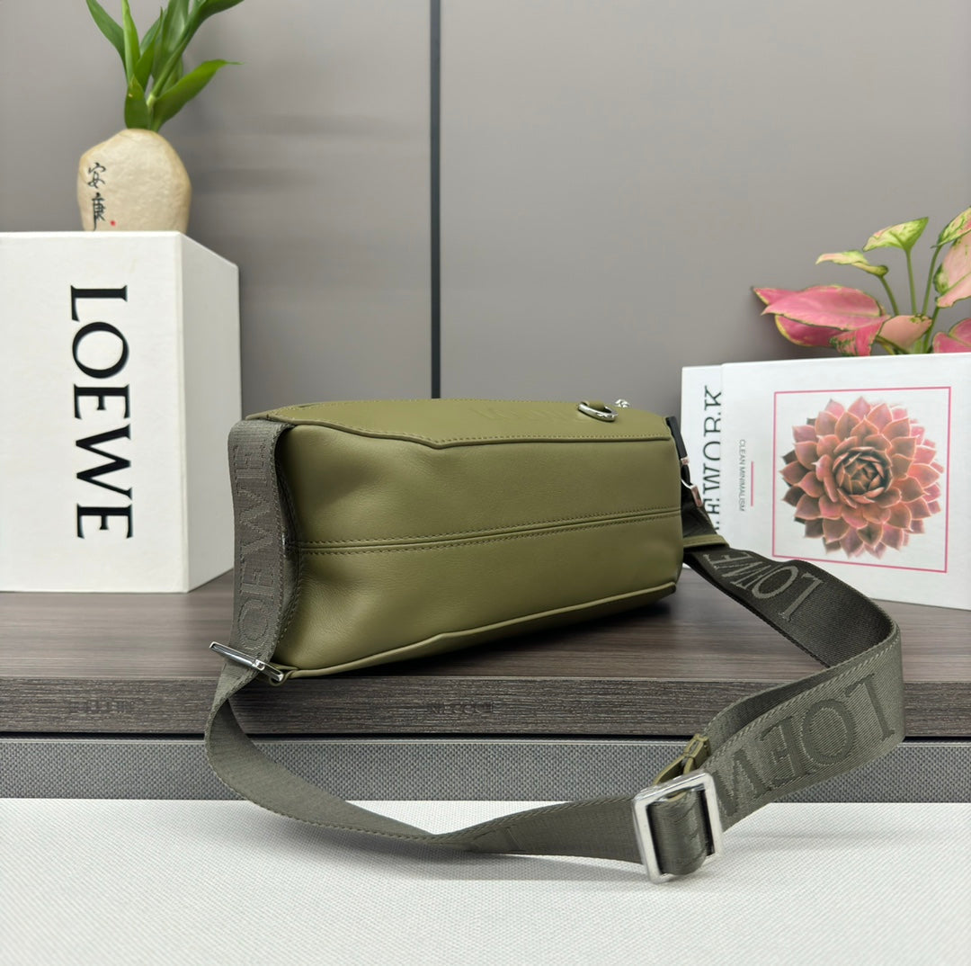 Loewe Classic 32cm Waist Bag Green Calfskin Leather 274660