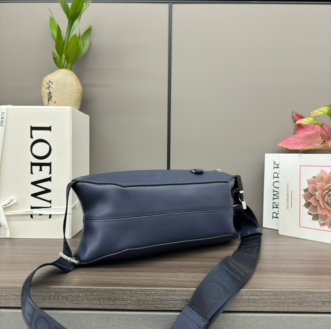 Loewe Classic 32cm Waist Bag Navy Blue Calfskin 274658