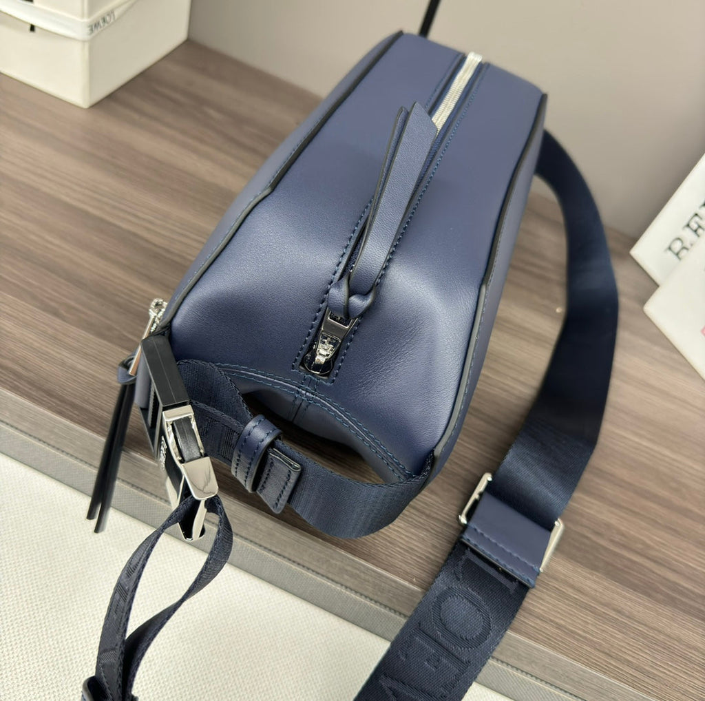 Loewe Classic 32cm Waist Bag Navy Blue Calfskin 274658