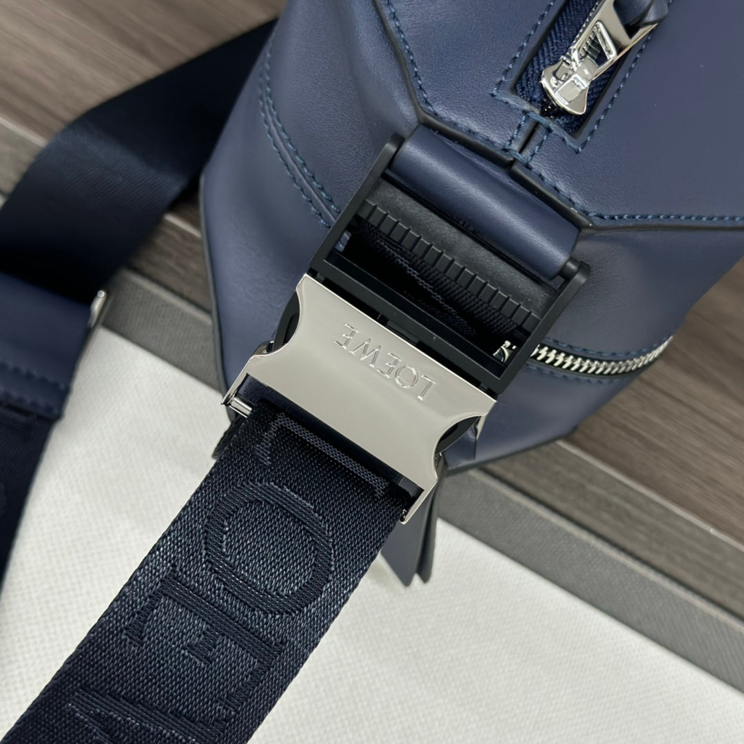 Loewe Classic 32cm Waist Bag Navy Blue Calfskin 274658