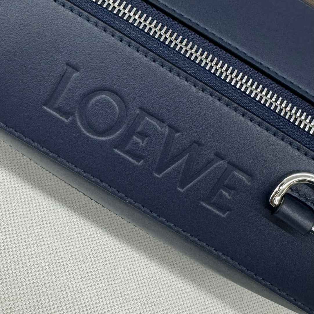 Loewe Classic 32cm Waist Bag Navy Blue Calfskin 274658