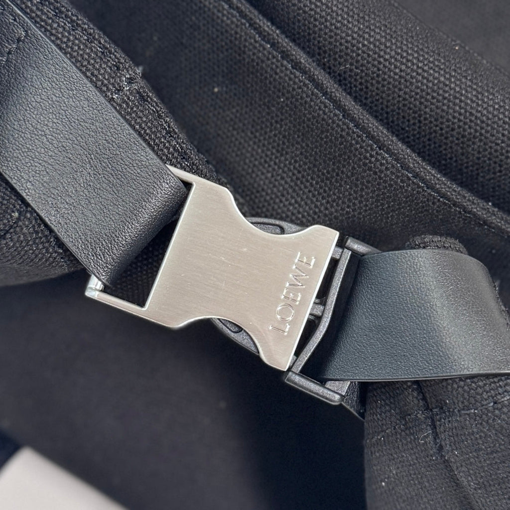 Loewe Flex Canvas Backpack 41 in Black mix Brown Suede 274289