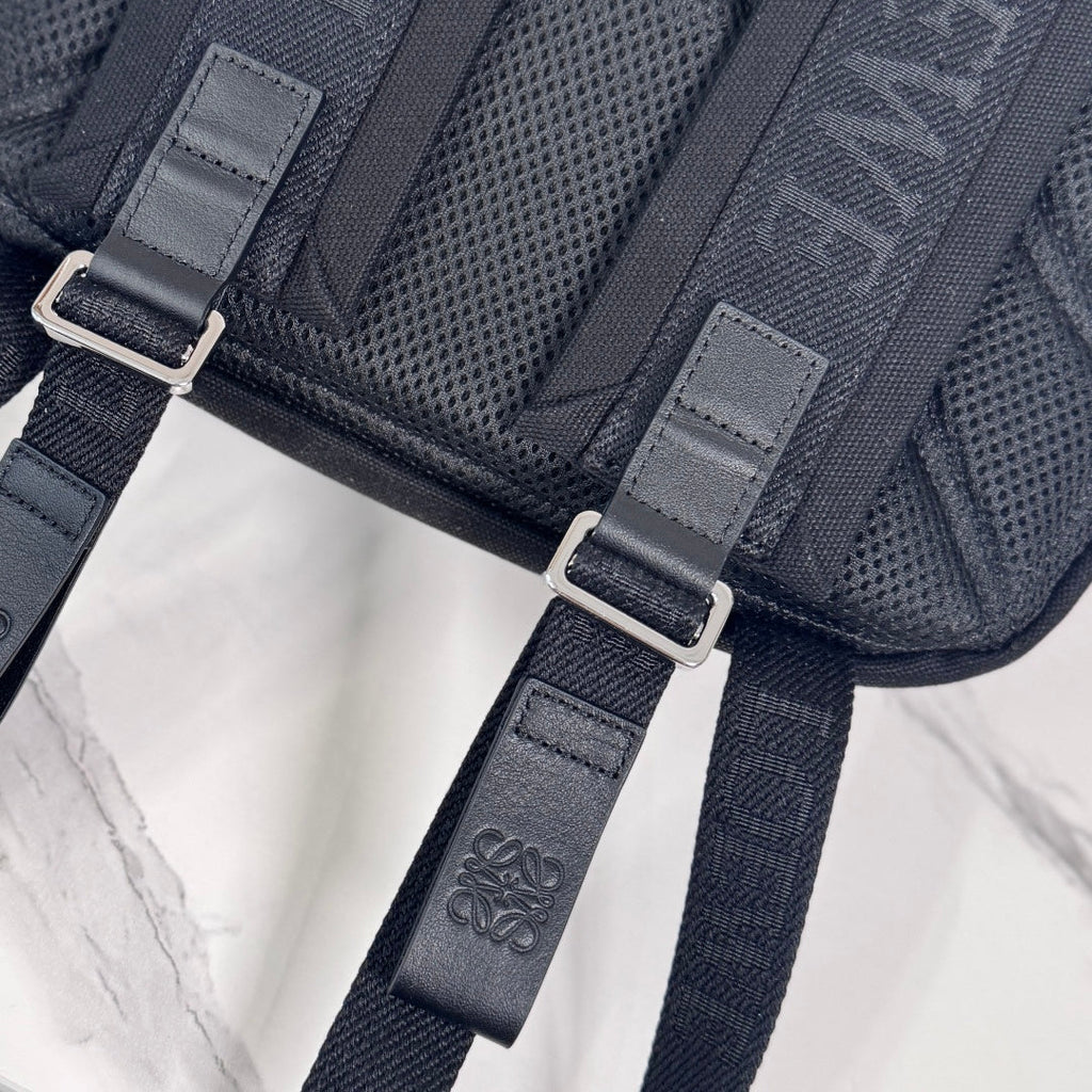 Loewe Flex Canvas Backpack 41 in Black mix Brown Suede 274289