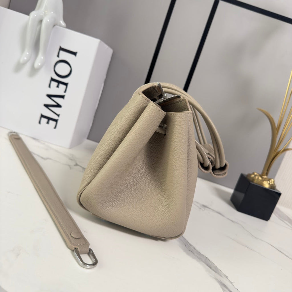 LOE Small Madrid Handbag in Beige Calfskin 274286
