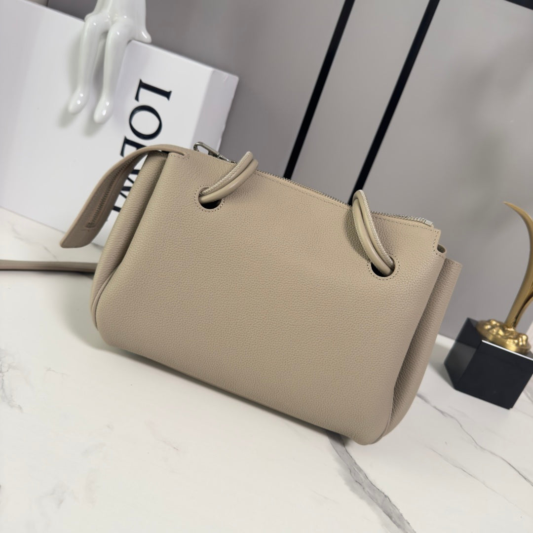 LOE Small Madrid Handbag in Beige Calfskin 274286