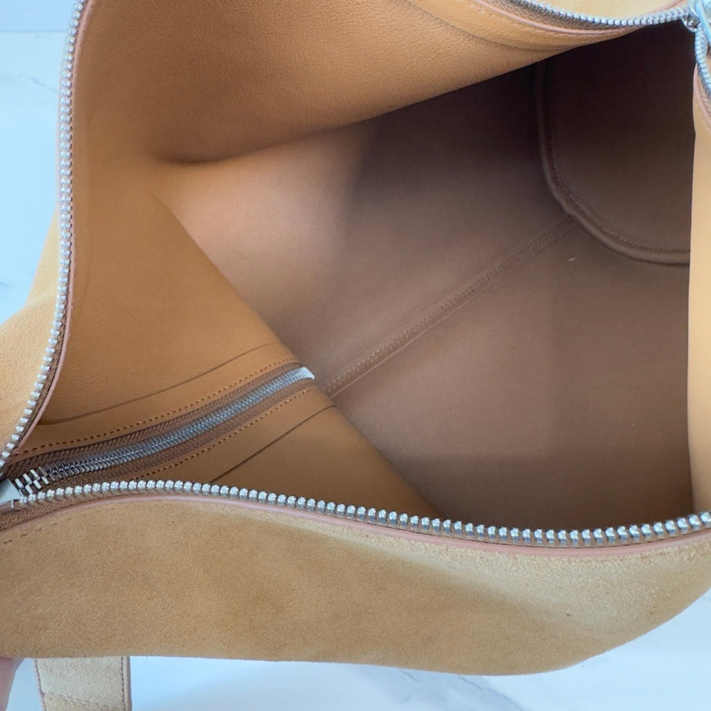 Loewe Loop Medium 39cm in Brown Suede Cowhide 274230