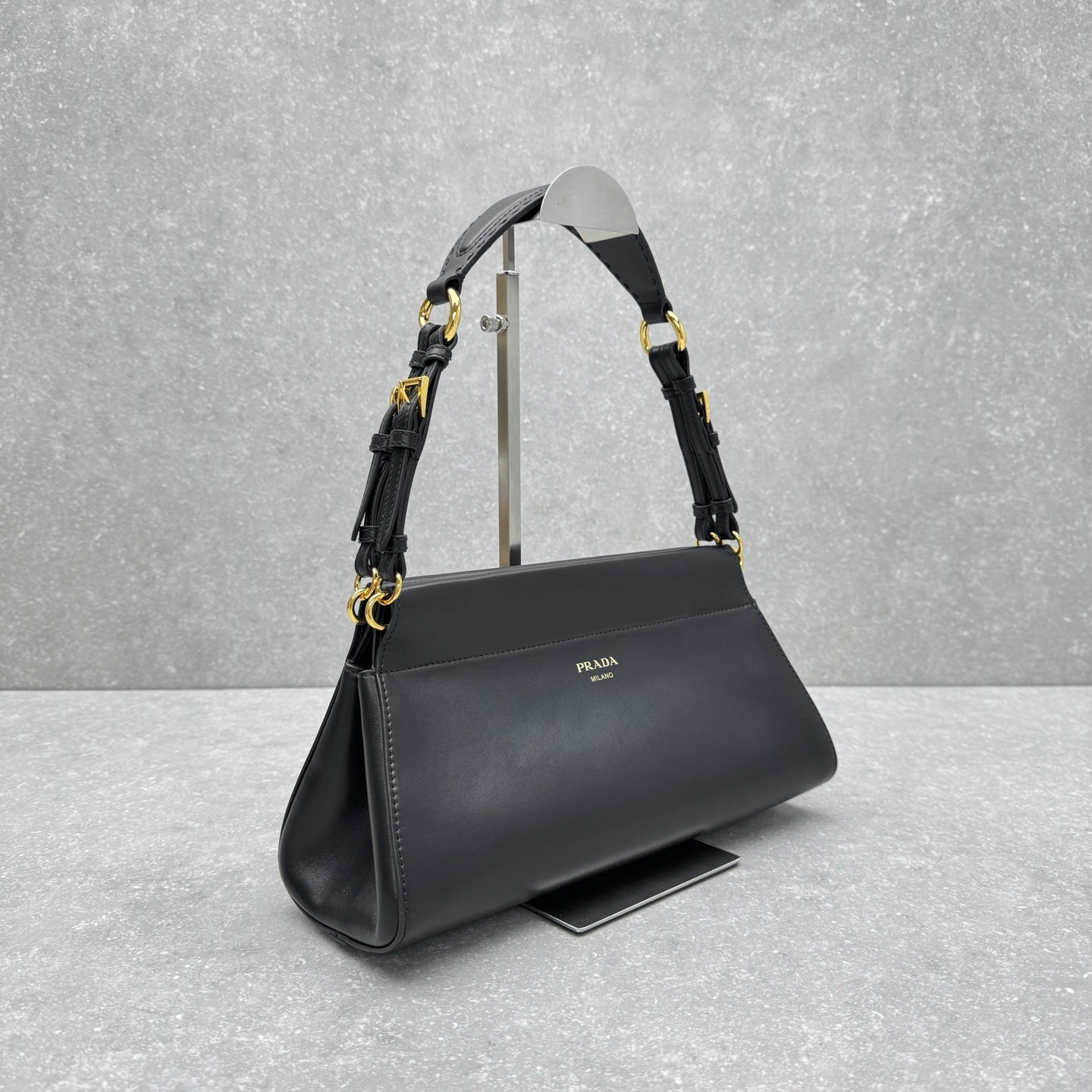 Prada Fall/Winter Runway Handbag 32 Black in Cowhide