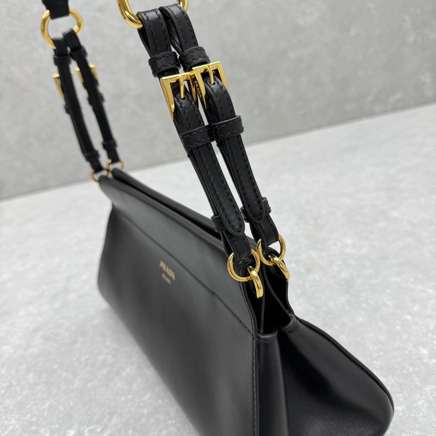 Prada Fall/Winter Runway Handbag 32 Black in Cowhide