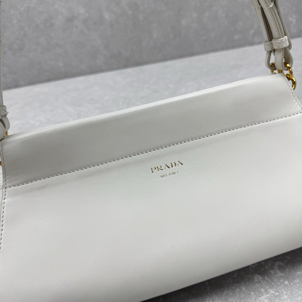 Prada Fall/Winter Runway Handbag 32 White in Cowhide