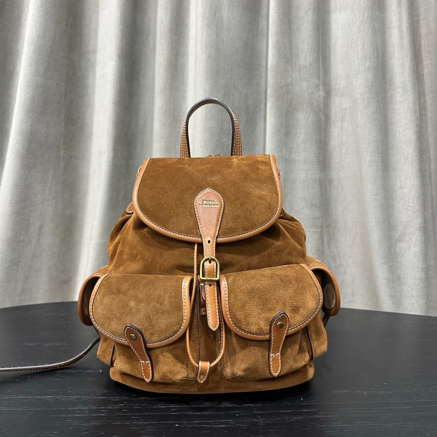 Polo Ralph Lauren Leather Suede Backpack 36 Brown