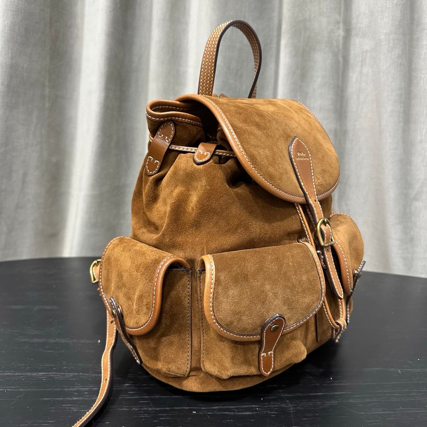 Polo Ralph Lauren Leather Suede Backpack 36 Brown