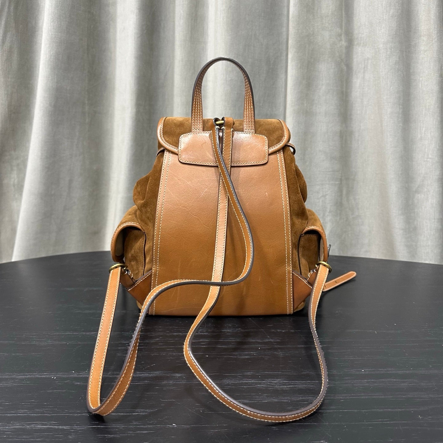 Polo Ralph Lauren Leather Suede Backpack 36 Brown