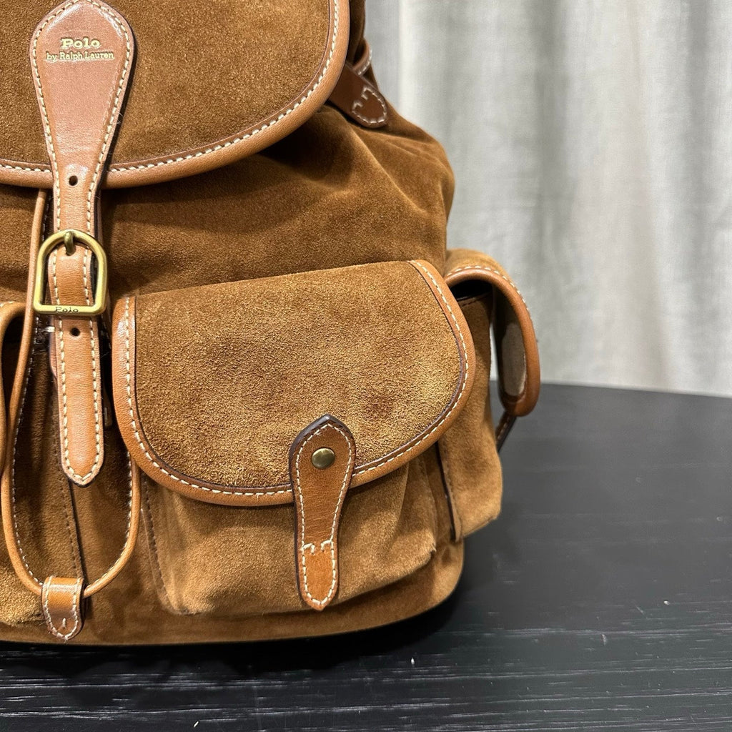 Polo Ralph Lauren Leather Suede Backpack 36 Brown