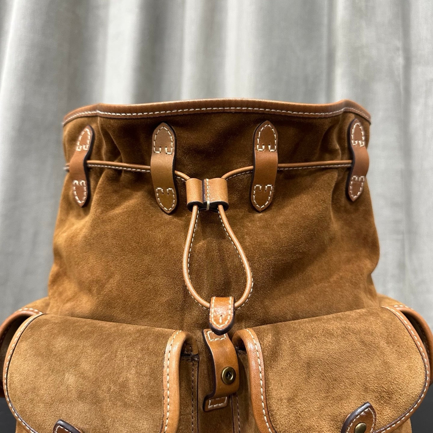 Polo Ralph Lauren Leather Suede Backpack 36 Brown