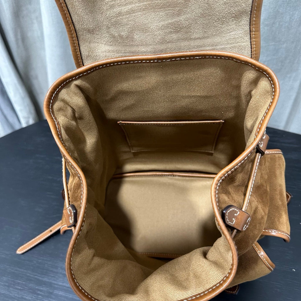 Polo Ralph Lauren Leather Suede Backpack 36 Brown