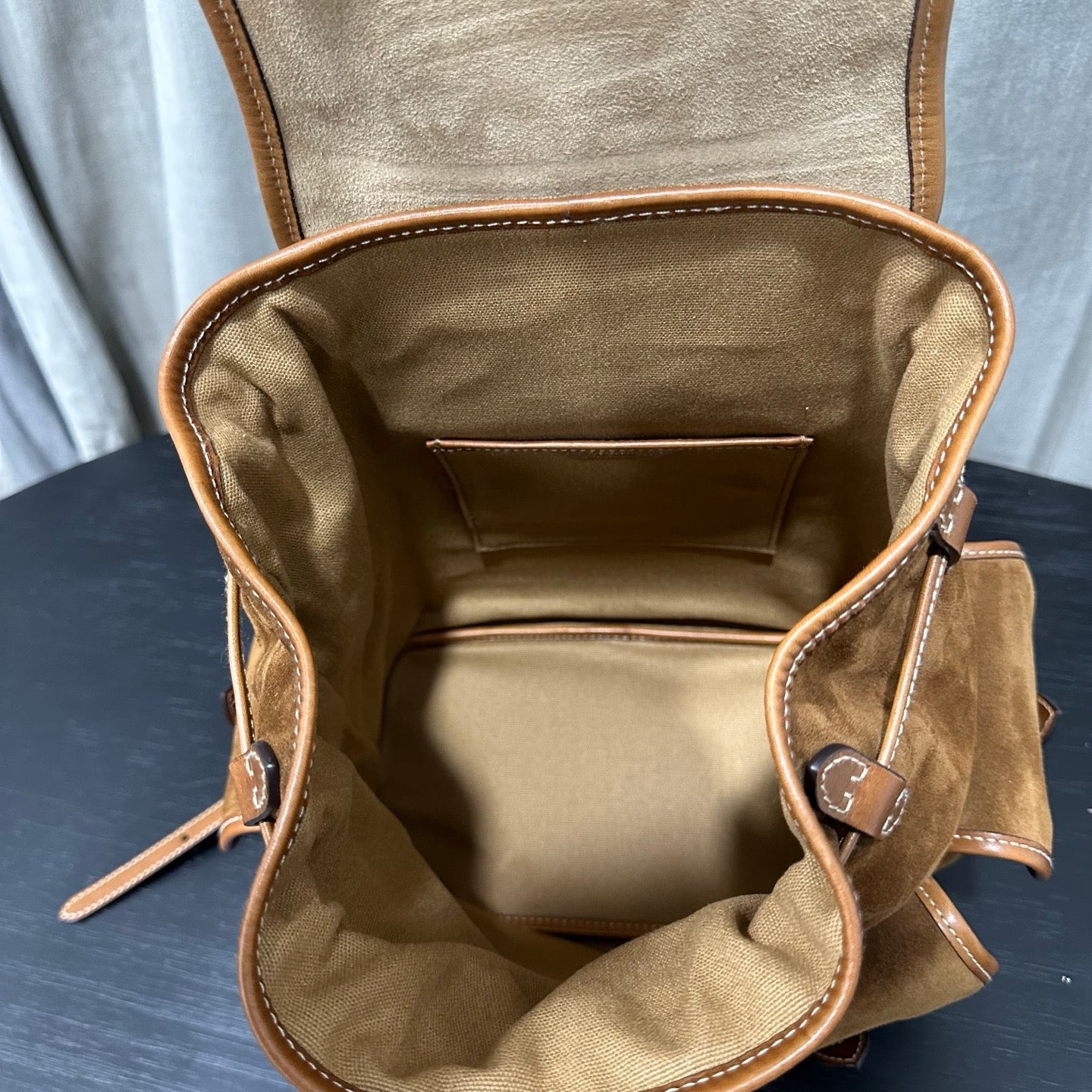 Polo Ralph Lauren Leather Suede Backpack 36 Brown