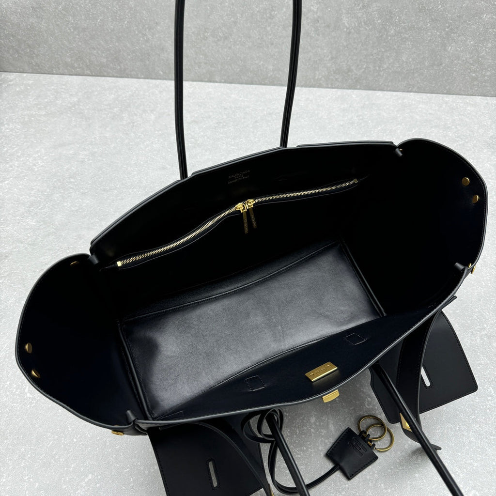 Bel Air Carry All Bag 30 in Black Nappa Lambskin Silver Hardware