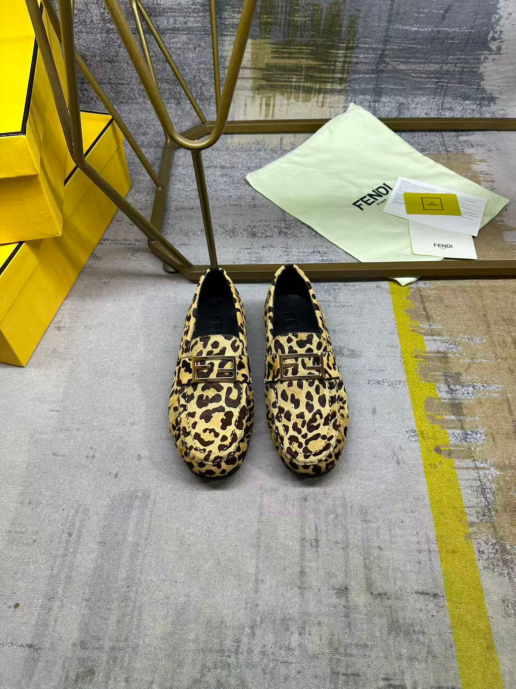 Fendi Latest Round-Toe Loafer Brown Lambskin 575413